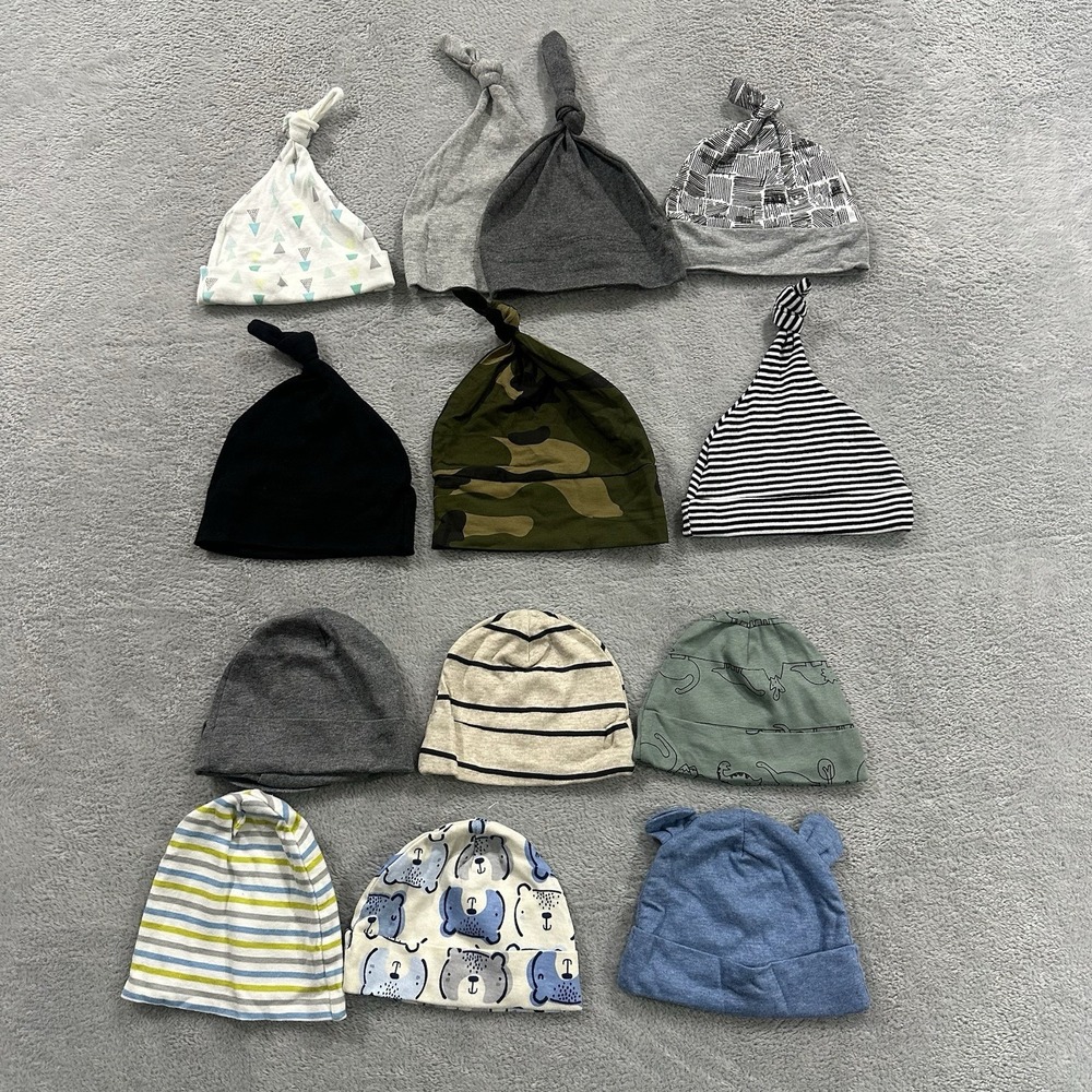 Gerber Target Baby Lot of 13 Pack Caps Size 0-6 Months Adorable Cute